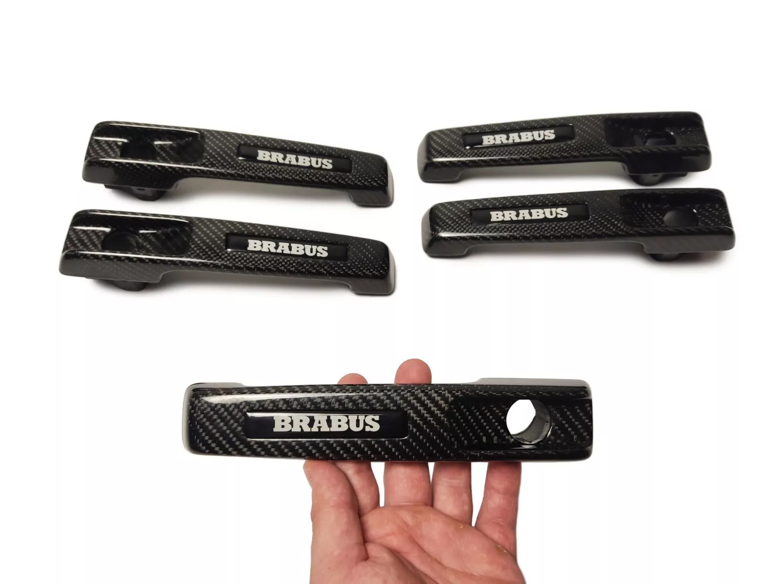 Carbon Fiber Brabus Door Handle Covers for Mercedes-Benz W463 W463A G-Class 5pcs